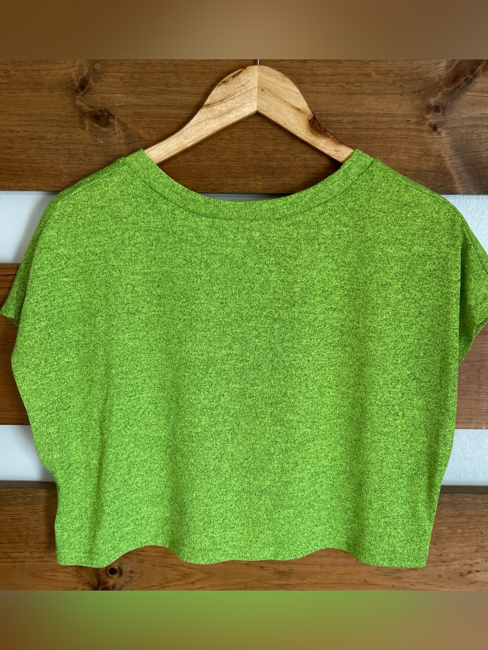 NWT Daisy Casual Women's Wide Leg Lounge Pants & Crop Top Set Lime Green Size XL - Picture 9 of 15